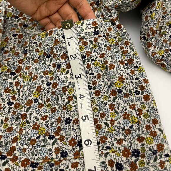 Zara Fine-Wale Corduroy Floral Jacket and Pants Set Girl's 7/8 - Picture 10 of 16